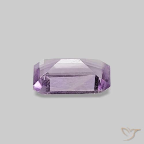 Ametista violeta médio natural 0,44ct, corte esmeralda, VS-SI