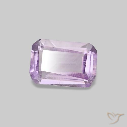 Ametista violeta natural 0,44ct, corte esmeralda, SI