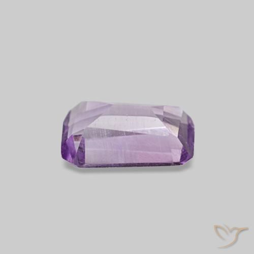 Ametista violeta natural 0,44ct, corte esmeralda, SI