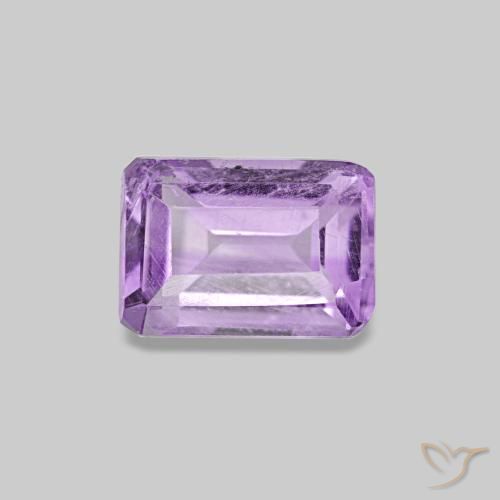 Ametista violeta natural 0,52ct, corte esmeralda, VS-SI