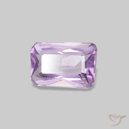 Ametista violeta natural 0,42ct, corte esmeralda, VS