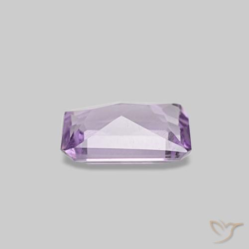 Ametista violeta natural 0,42ct, corte esmeralda, VS