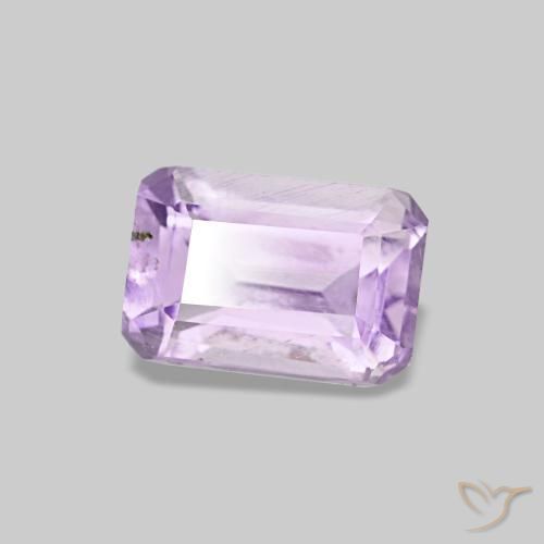 Ametista violeta natural 0,60ct, corte esmeralda, VS-SI