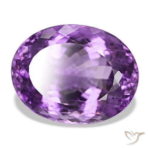 Ametista violeta natural 38,99ct, corte oval, VVS-VS