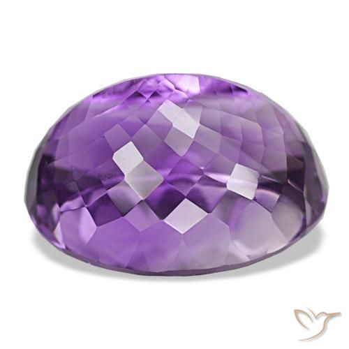 Ametista violeta natural 38,99ct, corte oval, VVS-VS