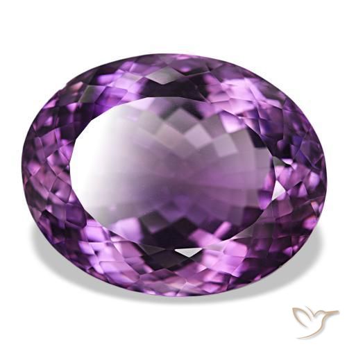 Ametista violeta natural 49,10ct, corte oval, IF