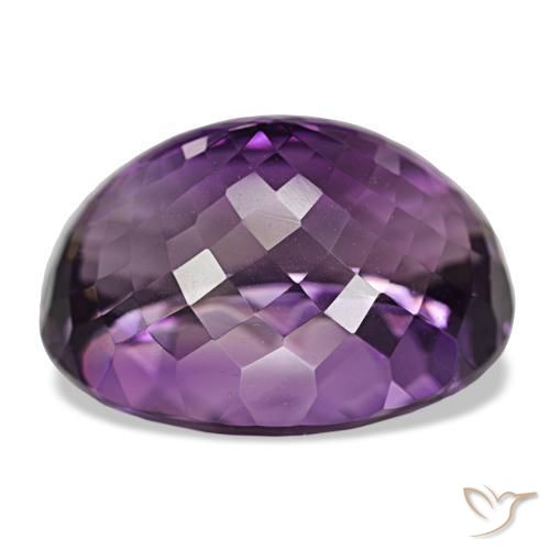 Ametista violeta natural 49,10ct, corte oval, IF