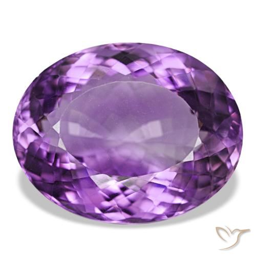 Ametista Violeta médio Natural 34.64ct, Corte Oval, VVS-VS