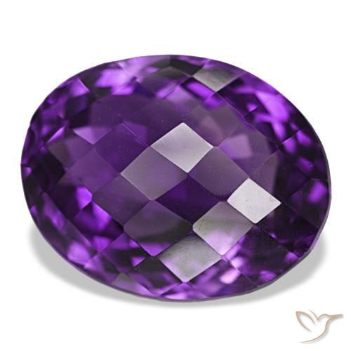 Ametista Violeta avermelhado Natural 30.20ct, Corte Oval, IF