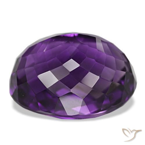 Ametista Violeta avermelhado Natural 30.20ct, Corte Oval, IF