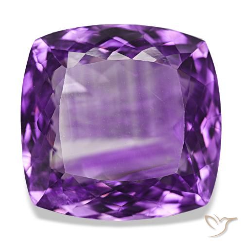 38.32ct Violeta médio Ametista, Almofada, VVS-VS