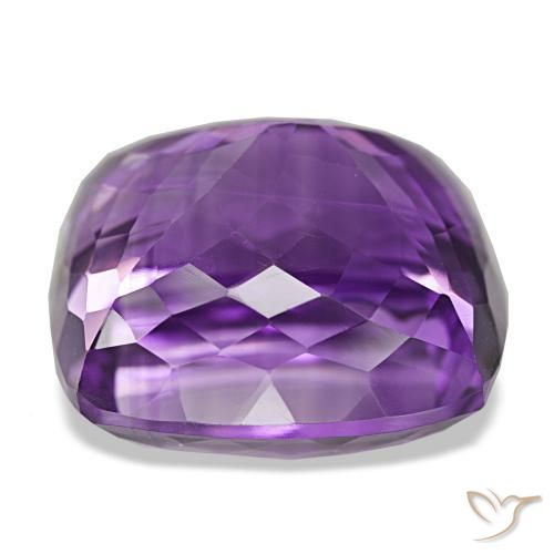 Ametista Violeta médio Natural 38.32ct, Almofada cortada, VVS-VS