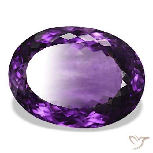 Ametista Violeta avermelhado Natural 50.90ct, Corte Oval, IF