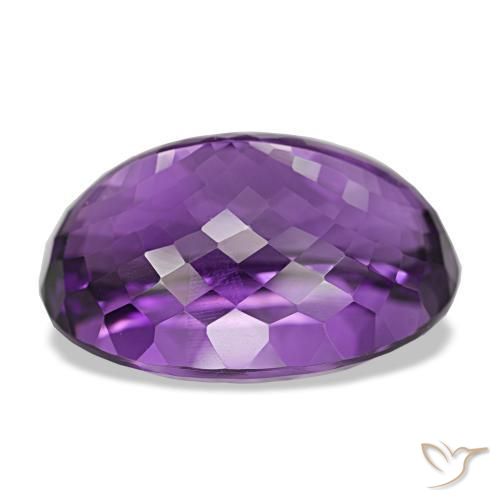 Ametista Violeta avermelhado Natural 50.90ct, Corte Oval, IF