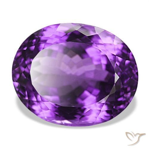 Ametista Violeta médio Natural 31.10ct, Corte Oval, VVS-VS