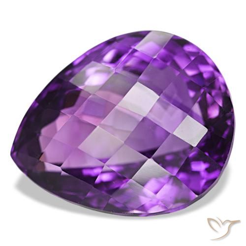 39.01ct Violeta médio Ametista, Formato de pêra, VVS-VS