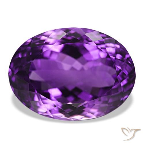 Ametista Violeta Vívido Natural 36.78ct, Corte Oval, VVS