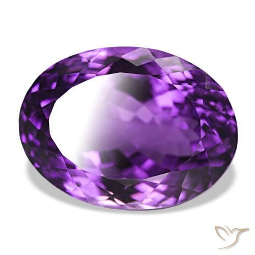 Ametista Violeta Vívido Natural 36.78ct, Corte Oval, VVS