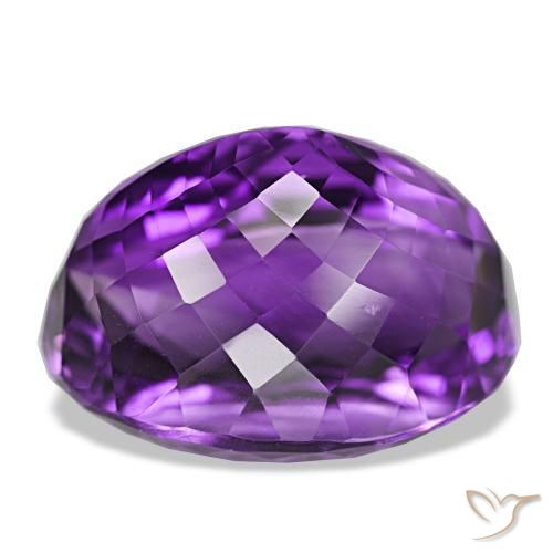 Ametista Violeta Vívido Natural 36.78ct, Corte Oval, VVS