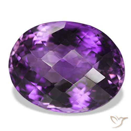 Ametista Violeta Profundo Natural 34.20ct, Corte Oval, VVS-VS