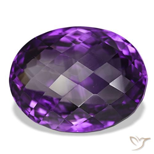 Ametista Violeta médio Natural 32.51ct, Corte Oval, IF