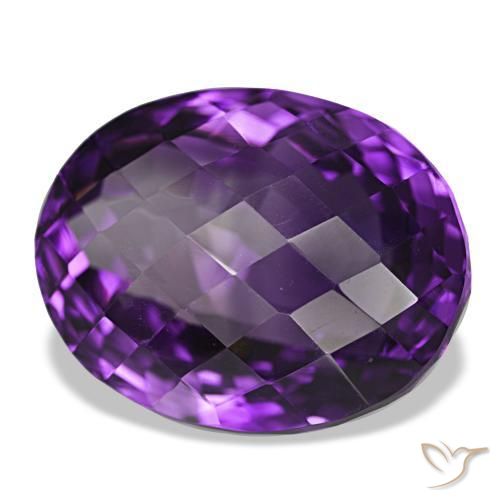 Ametista Violeta médio Natural 32.51ct, Corte Oval, IF