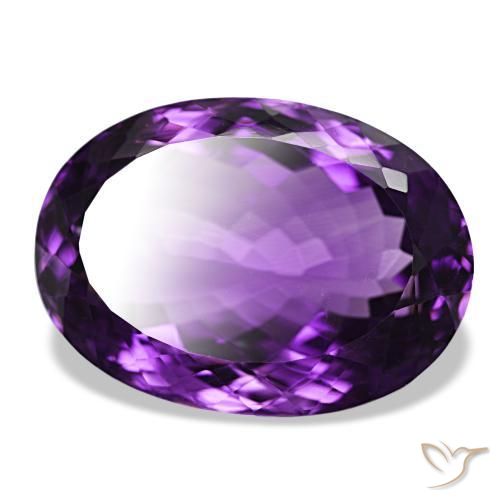 Ametista Violeta Profundo Natural 34.51ct, Corte Oval, VVS