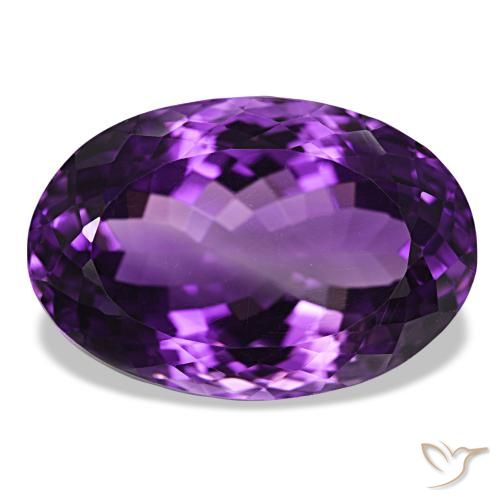 Ametista Medium Dark-Violet Natural 31.06ct, Corte Oval, VVS-VS