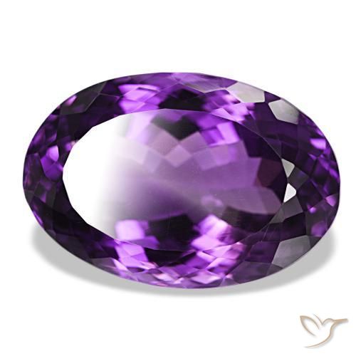 Ametista Medium Dark-Violet Natural 31.06ct, Corte Oval, VVS-VS