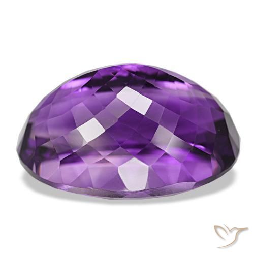 Ametista Medium Dark-Violet Natural 31.06ct, Corte Oval, VVS-VS