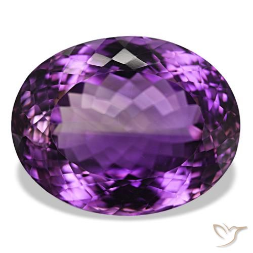 Ametista Violeta médio Natural 45.25ct, Corte Oval, IF