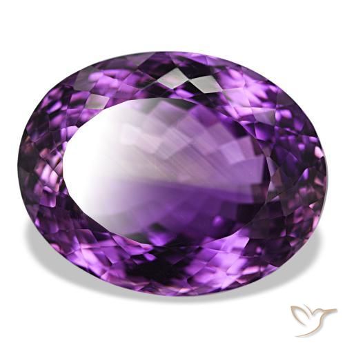 Ametista Violeta médio Natural 45.25ct, Corte Oval, IF
