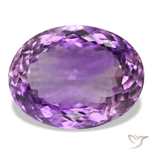 Ametista Violeta Púrpura Natural 40.46ct, Corte Oval, VVS