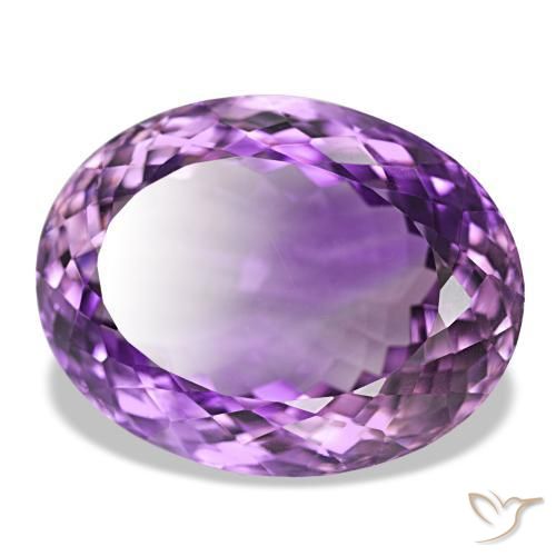 Ametista Violeta Púrpura Natural 40.46ct, Corte Oval, VVS