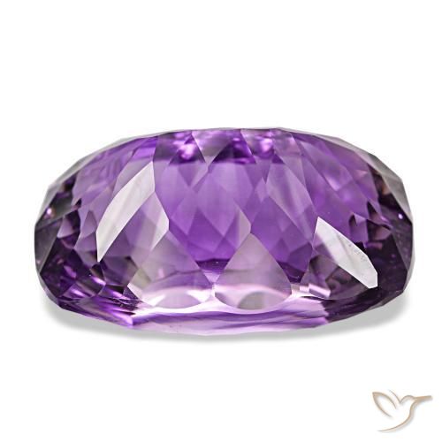 Ametista Violeta Púrpura Profundo Natural 55,56ct, Almofada cortada, VVS