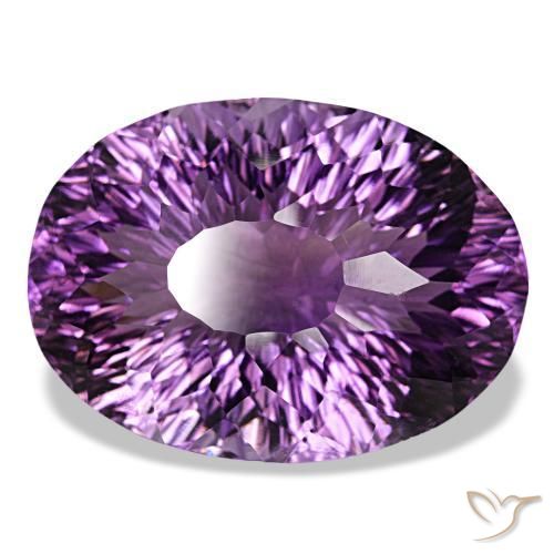 Ametista violeta púrpura profundo natural 58,14ct, corte oval, VVS