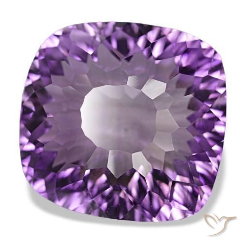 Ametista violeta púrpura profundo natural 29,07ct, almofada cortada, VVS
