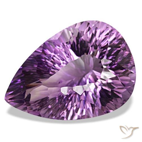 63.67ct Violeta médio Ametista, Formato de pêra, VS