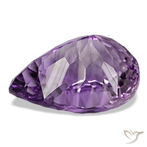 Ametista violeta natural 52,30ct, formato de pêra, VVS-VS