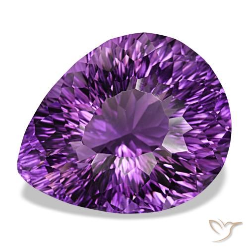 51.65ct rosa vivo violeta ametista, formato de pêra, VVS