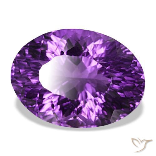 Ametista violeta vívido natural 20,26ct, corte oval, VVS