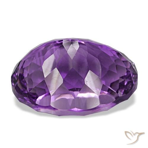 Ametista violeta vívido natural 20,26ct, corte oval, VVS