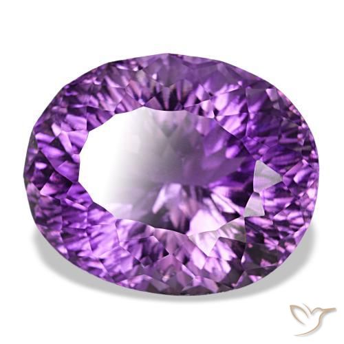 Ametista violeta púrpura médio natural 41,37ct, corte oval, VVS