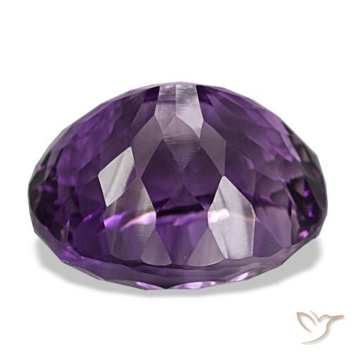 Ametista violeta púrpura médio natural 41,37ct, corte oval, VVS