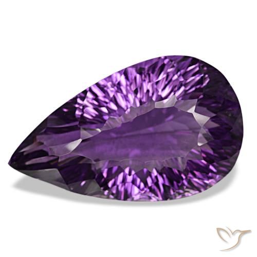 82.05ct violeta escuro ametista, formato de pêra, VVS
