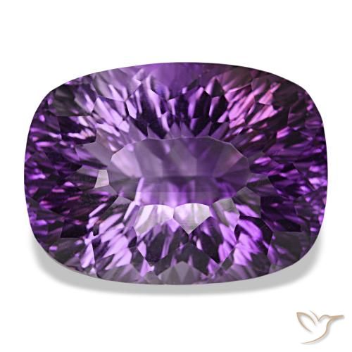 Ametista violeta médio natural 58,37ct, almofada cortada, VVS-VS
