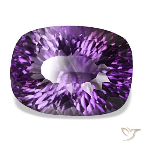 Ametista violeta médio natural 58,37ct, almofada cortada, VVS-VS