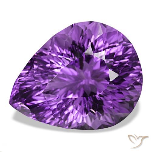 26.81ct violeta vívido ametista, formato de pêra, VS