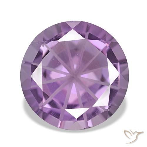 Ametista violeta natural 2,17ct, corte redondo, VVS