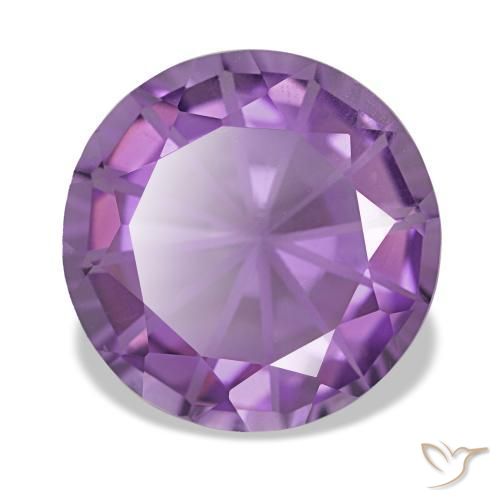 Ametista violeta natural 2,76ct, corte redondo, VVS